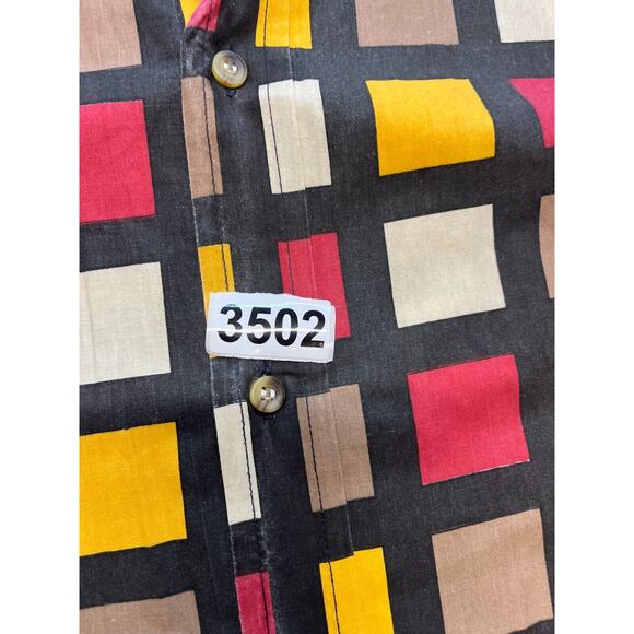 Zip Code 1992 Shirt Mens Large Multi colored disco Button Front Long Sleeve - Picture 6 of 6